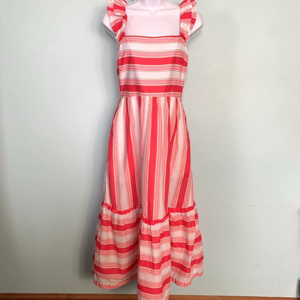 J. Crew Factory Striped Sundress with Smocking Size 10 - Picture 2 of 7